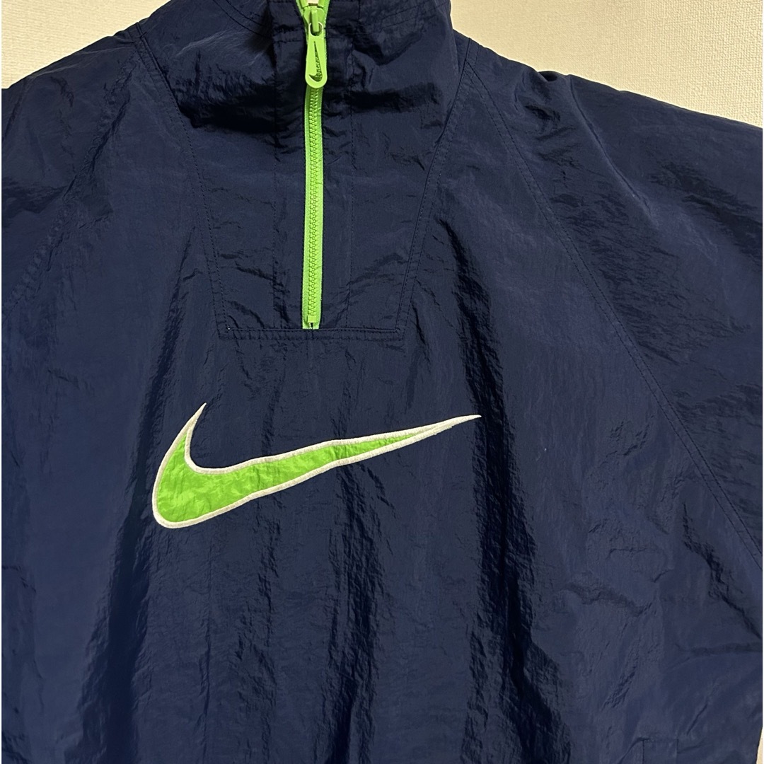 NIKE - 90s 銀タグ☆希少 ナイロンジャケット ハーフジップの NIKE - 90s 銀タグ☆希少 ナイロンジャケット ハーフジップの