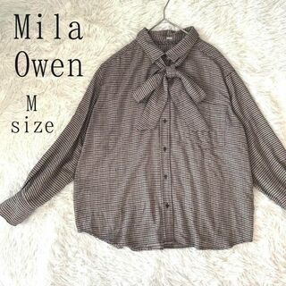 ミラオーウェン(Mila Owen)のMilaOwen ミラオーウェン チェック柄ボウタイシャツ 取り外し可能(シャツ/ブラウス(長袖/七分))