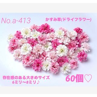 確認用ですNo.a-413かすみ草(ドライフラワー)6ミリ～8ミリ♪60個♡(ドライフラワー)