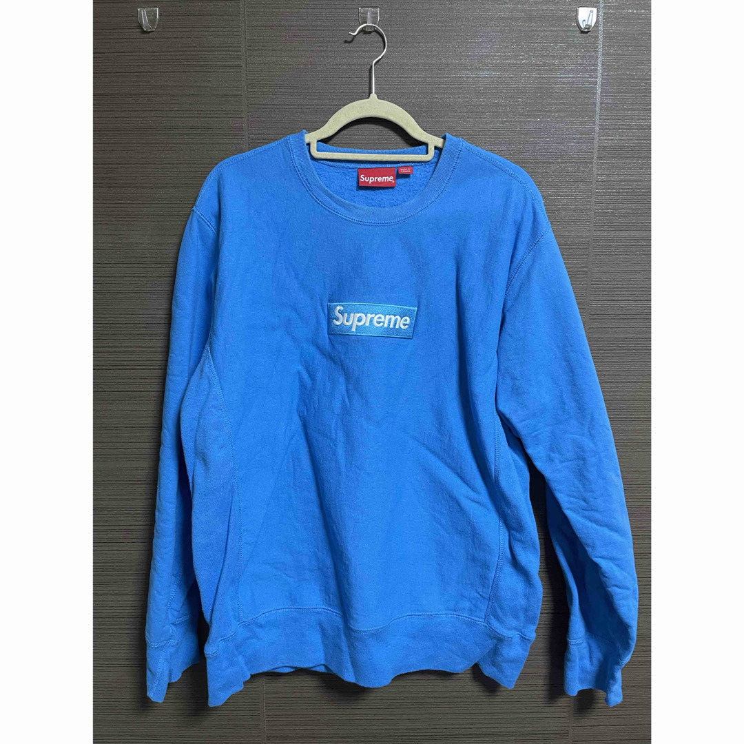 18AW Box Logo Crewneck Bright Royal51センチ袖丈