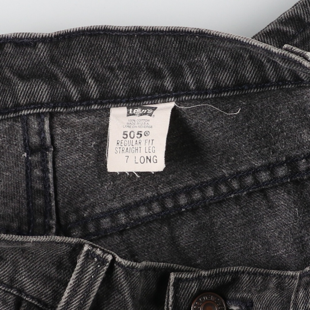 Levi's(リーバイス)の古着 90年代 リーバイス Levi's 505 REGULAR FIT STRAIGHT LEG ブラックデニム テーパードデニムパンツ USA製 レディースL(w27) ヴィンテージ /eaa408204 レディースのパンツ(デニム/ジーンズ)の商品写真