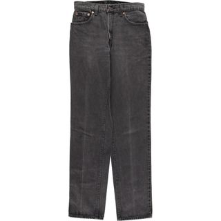 リーバイス(Levi's)の古着 90年代 リーバイス Levi's 505 REGULAR FIT STRAIGHT LEG ブラックデニム テーパードデニムパンツ USA製 レディースL(w27) ヴィンテージ /eaa408204(デニム/ジーンズ)