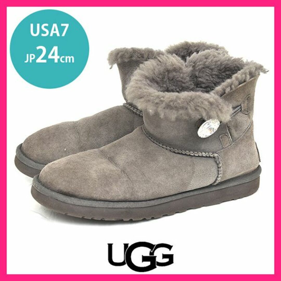 UGG(アグ)のアグオーストラリア ビジュー ムートンブーツ ショートブーツ USA7(JP24 レディースの靴/シューズ(ブーツ)の商品写真