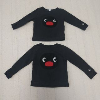 グラニフ(Design Tshirts Store graniph)のグラニフ ピングー トレーナー 黒 120 100 おそろい PINGU(Tシャツ/カットソー)