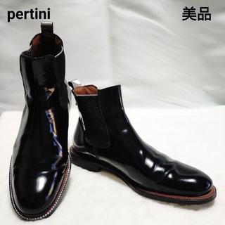ペルティニ(Pertini)の【美品】pertini ペルティ二 サイドゴアブーツ ラメ 本革 38(ブーツ)