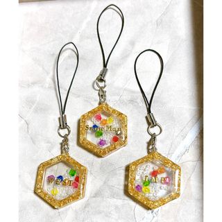 レジン ストラップ キーホルダー ハンドメイド ♡.3(キーホルダー/ストラップ)