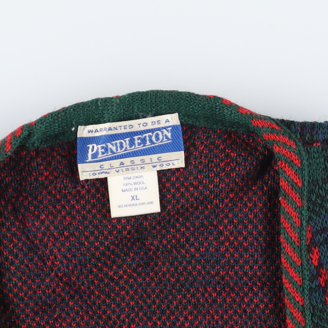 PENDLETON(ペンドルトン)の古着 ペンドルトン PENDLETON ウールニットカーディガン USA製 レディースXL /eaa406599 レディースのトップス(カーディガン)の商品写真