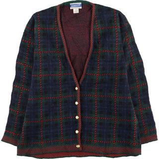 ペンドルトン(PENDLETON)の古着 ペンドルトン PENDLETON ウールニットカーディガン USA製 レディースXL /eaa406599(カーディガン)