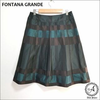 FONTANA GRANDE レディース スカート ひざ丈 フレア (ひざ丈スカート)