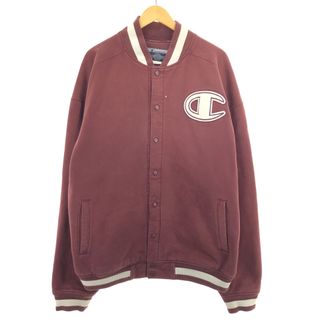 チャンピオン(Champion)の古着 チャンピオン Champion スウェットスタジャン バーシティジャケット メンズXXL /eaa408751(スタジャン)