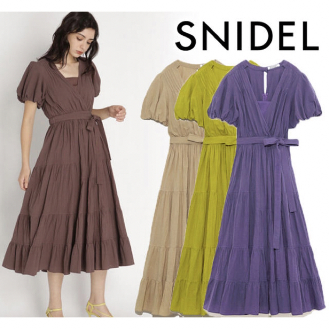 SNIDEL(スナイデル)のスナイデル　snidel ワンピース　ブラウン　秋 レディースのワンピース(ロングワンピース/マキシワンピース)の商品写真