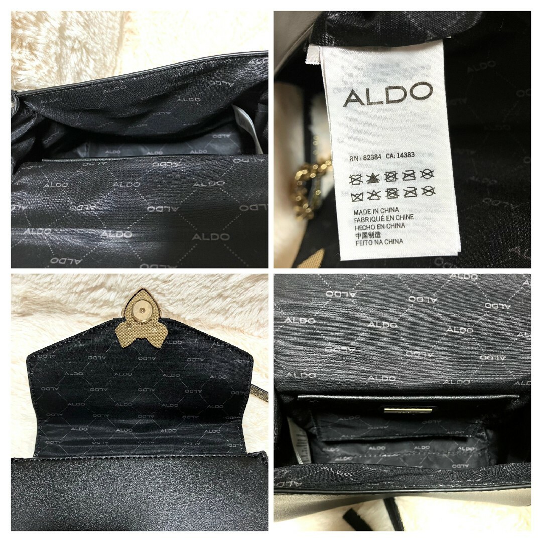 ALDO(アルド)の★ALDO★アルド ゴールドビジュー ショルダーバック グリッター ブラック レディースのバッグ(ショルダーバッグ)の商品写真