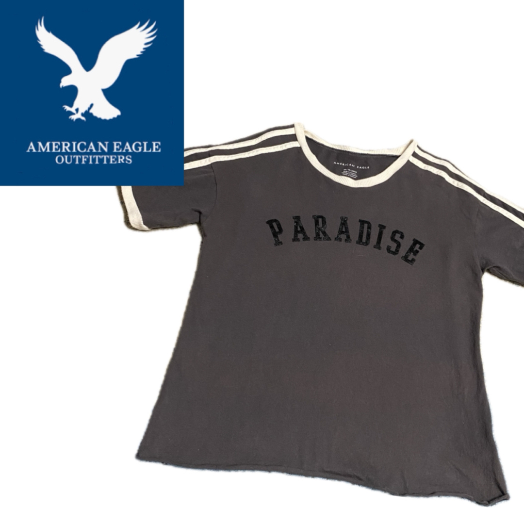 American Eagle(アメリカンイーグル)のアメリカンイーグル AMERICAN EAGLE 半袖 黒 ブラック XS レディースのトップス(Tシャツ(半袖/袖なし))の商品写真