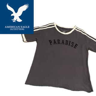 アメリカンイーグル(American Eagle)のアメリカンイーグル AMERICAN EAGLE 半袖 黒 ブラック XS(Tシャツ(半袖/袖なし))
