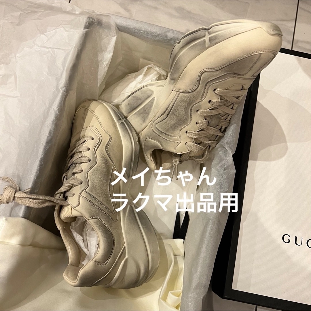 Hermes(エルメス)の【新品未使用】Gucciグッチ レザー　スニーカー レディースの靴/シューズ(スニーカー)の商品写真