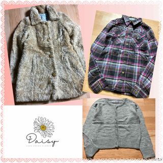 デイシー(deicy)のデイジー★deicy★良品★画像全部★クマさんボアコート★カーディガン★ブラウス(セット/コーデ)