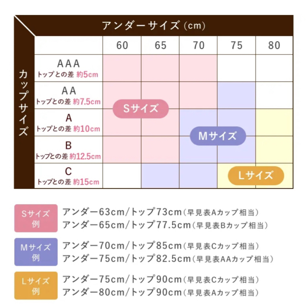  2枚 Sサイズ ブラウン ルーナナチュラルアップナイトブラ 正規品 レディースの下着/アンダーウェア(その他)の商品写真