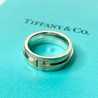 ティファニー(Tiffany & Co.)のTIFFANY&Co. ティファニー Tワイドリング シルバー K18 z47(リング(指輪))