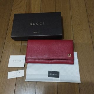 グッチ(Gucci)の【used】GUCCI グッチ インターロッキングG 二つ折り財布 長財布(財布)