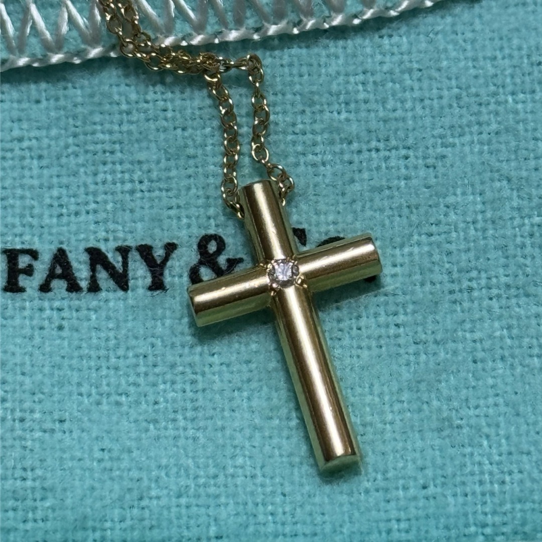 750YGTIFFANY&Co. ティファニー 750YG クロス ダイヤ ネックレス