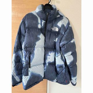 シュプリーム(Supreme)のSupreme TNF Bleached Denim Print Nuptse(ダウンジャケット)