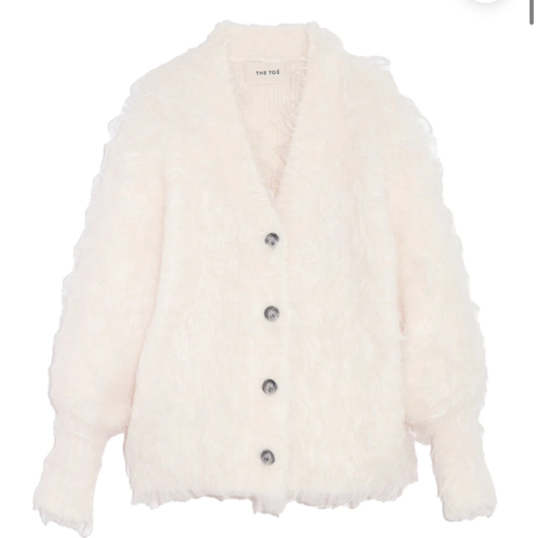 THE TOE PIGALLE SHAGGY CARDIGAN White