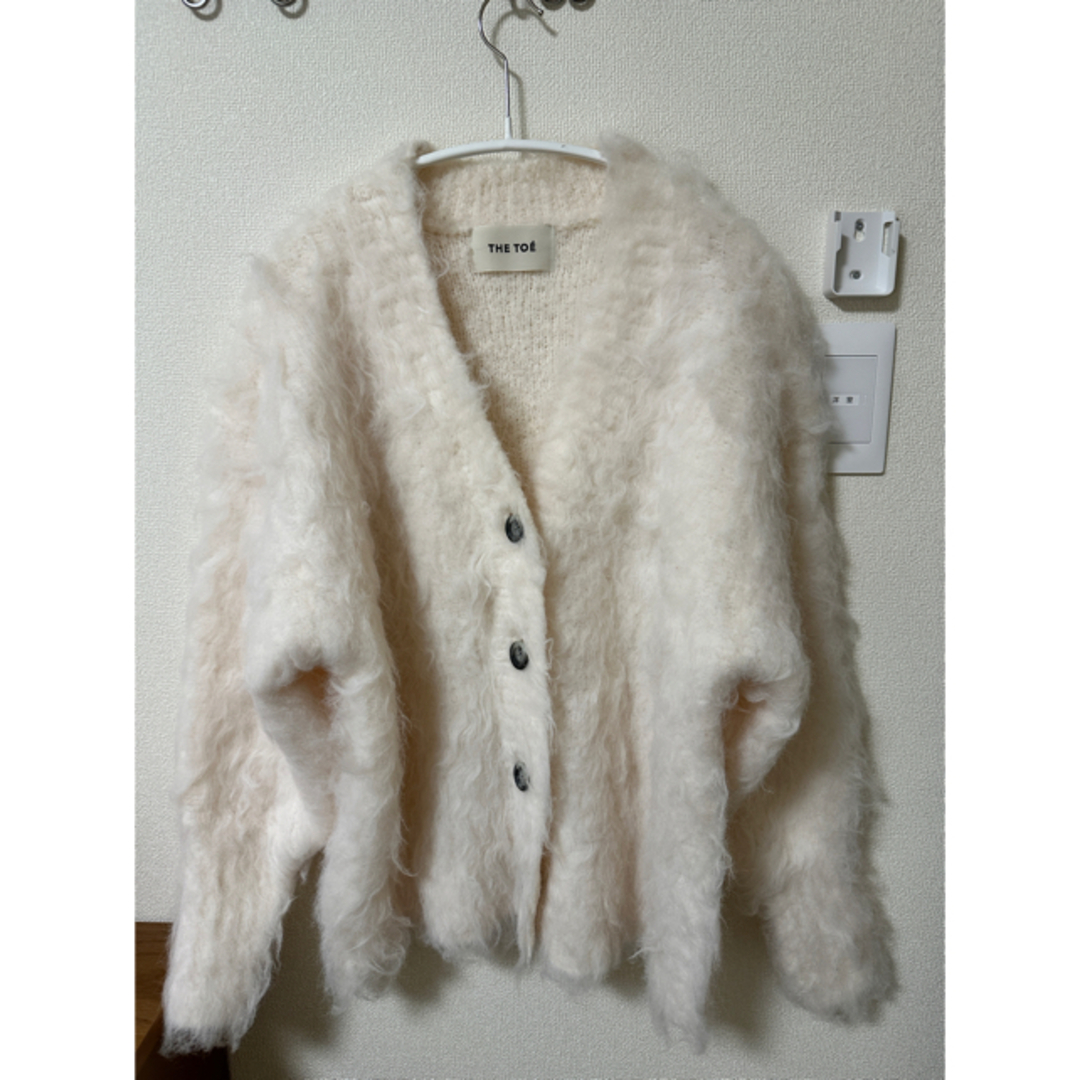 THE TOE PIGALLE SHAGGY CARDIGAN White