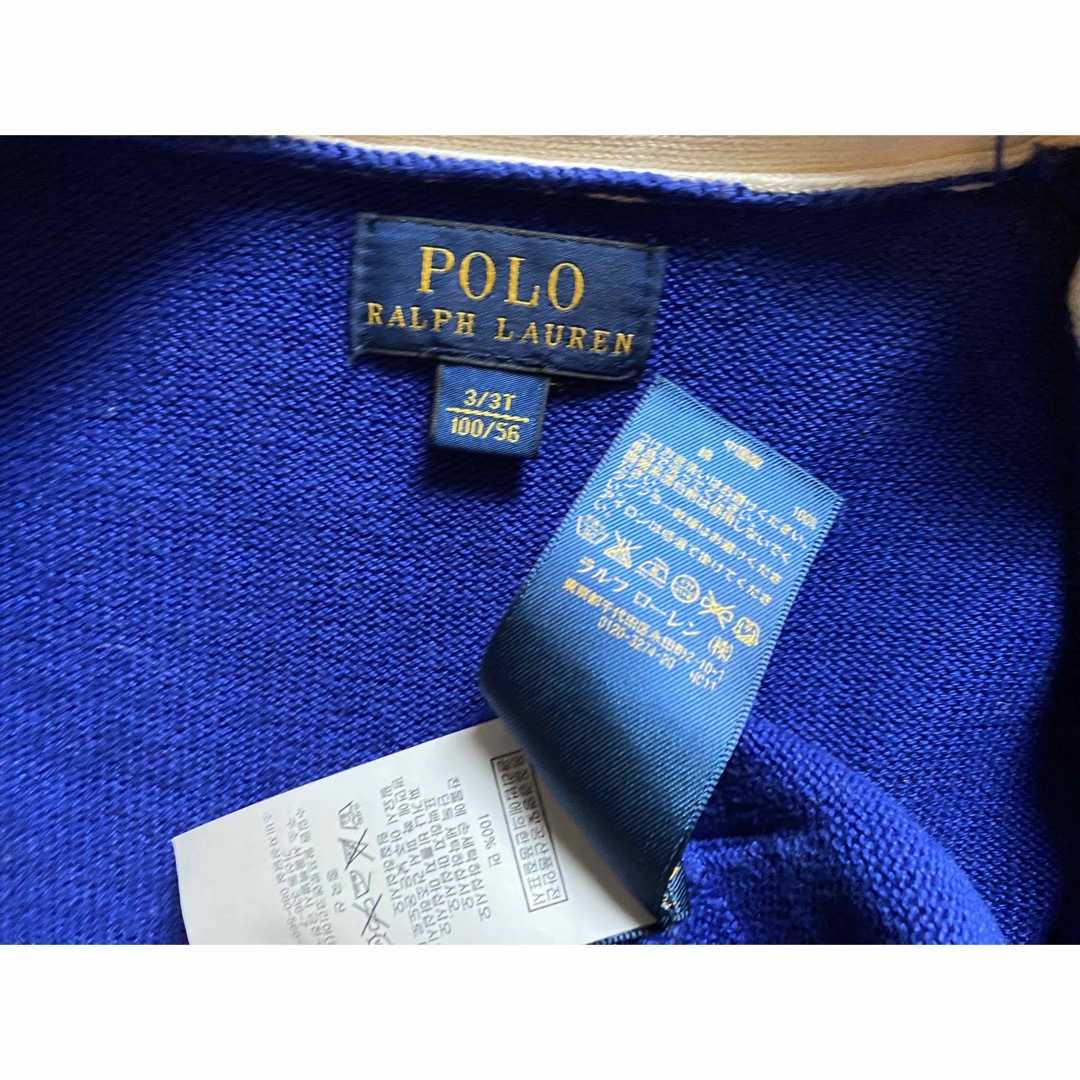 Ralph Lauren(ラルフローレン)のPOLORalphLaurenポニーマークラルフローレンカーディガン100青3T キッズ/ベビー/マタニティのキッズ服男の子用(90cm~)(カーディガン)の商品写真