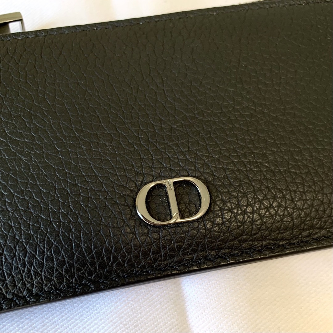 Christian Dior(クリスチャンディオール)の【正規超美品】  Dior ディオール ジップ カードホルダー メンズ ブラック メンズのファッション小物(コインケース/小銭入れ)の商品写真