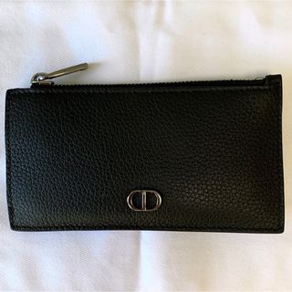 クリスチャンディオール(Christian Dior)の【正規超美品】  Dior ディオール ジップ カードホルダー メンズ ブラック(コインケース/小銭入れ)