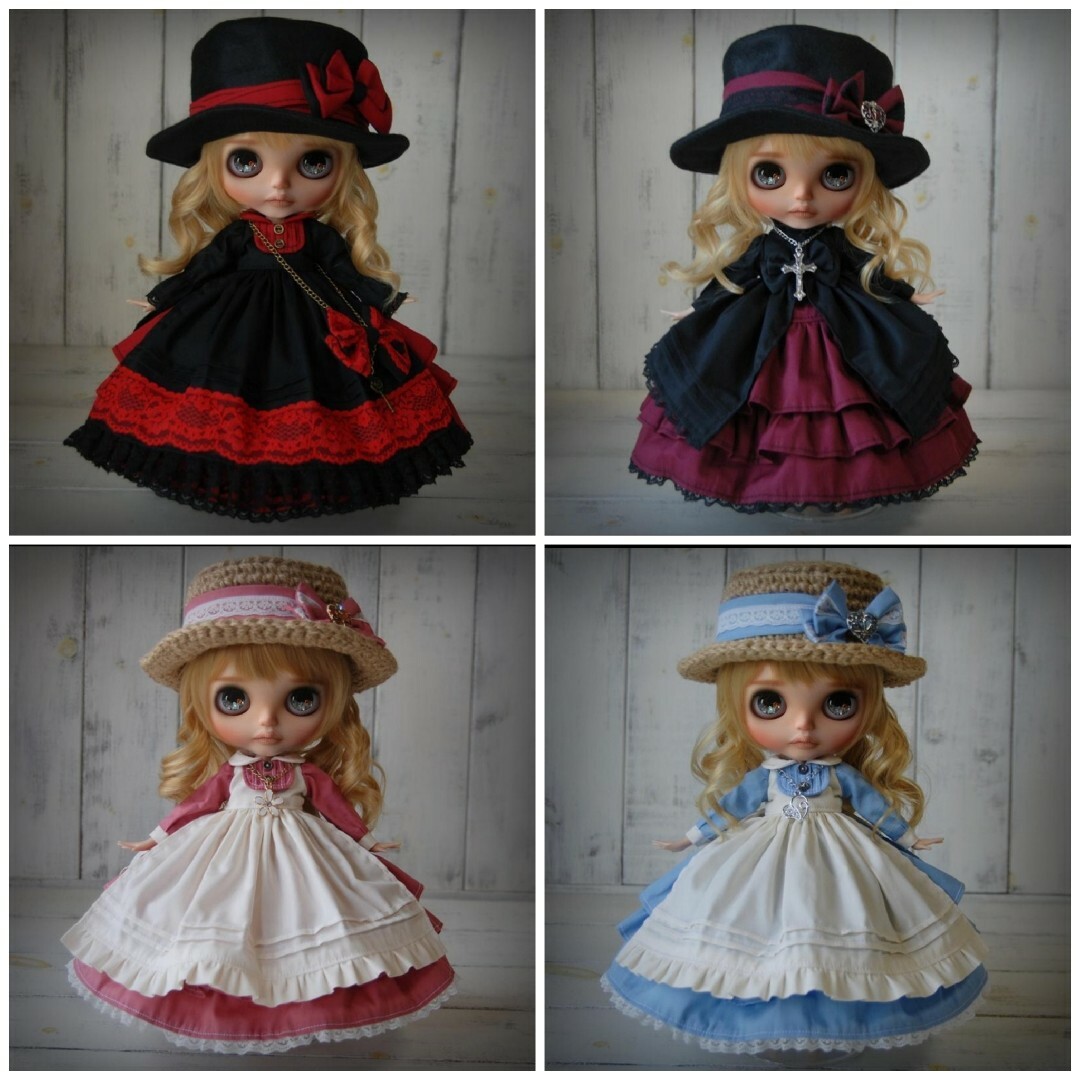 オーダー　ハンドメイド　ブライス　アウトフィット　セット　1/6ドール服 ハンドメイドのぬいぐるみ/人形(人形)の商品写真
