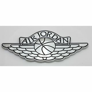 3D Air Jordan エア ジョーダン カー アルミ ステッカー 銀黑(その他)