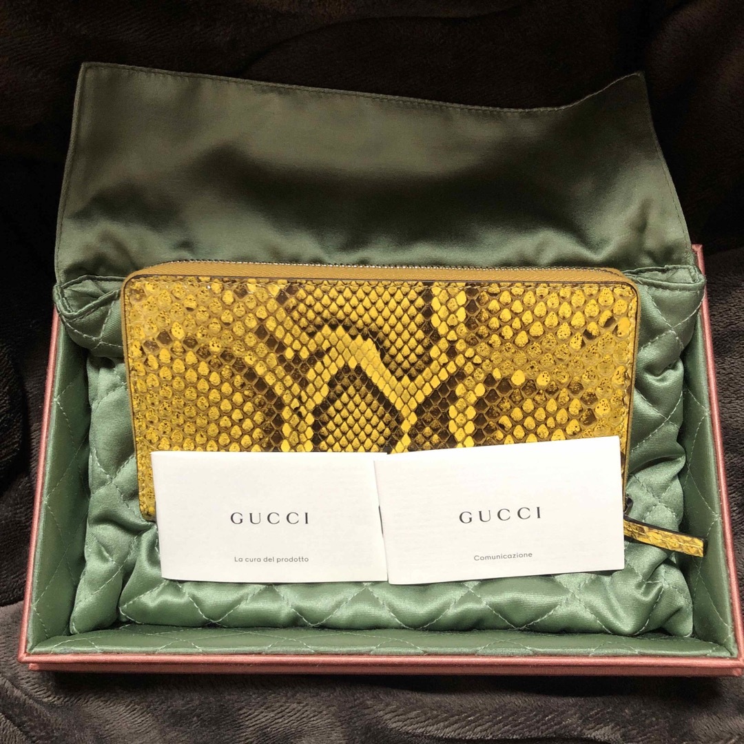 Gucci(グッチ)の(希少)GUCCI パイソンレザー 長財布 レディースのファッション小物(財布)の商品写真