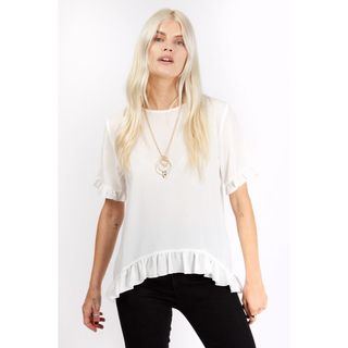 エイソス(asos)の新品未使用⭐︎Little Mistress ネックレス付き半袖ブラウス S(シャツ/ブラウス(半袖/袖なし))