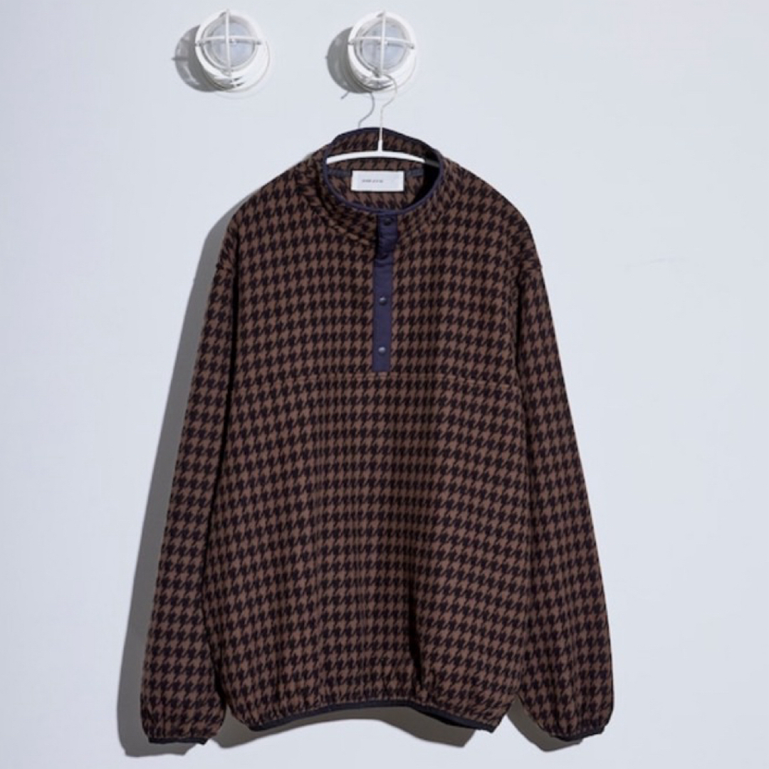 トップス【L】 everyone houndstooth pullover fleece