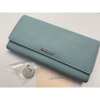 ジルスチュアート(JILLSTUART)の新品JILLSTUARTジルスチュアート かぶせ長財布 シボ柄 スカイ(財布)