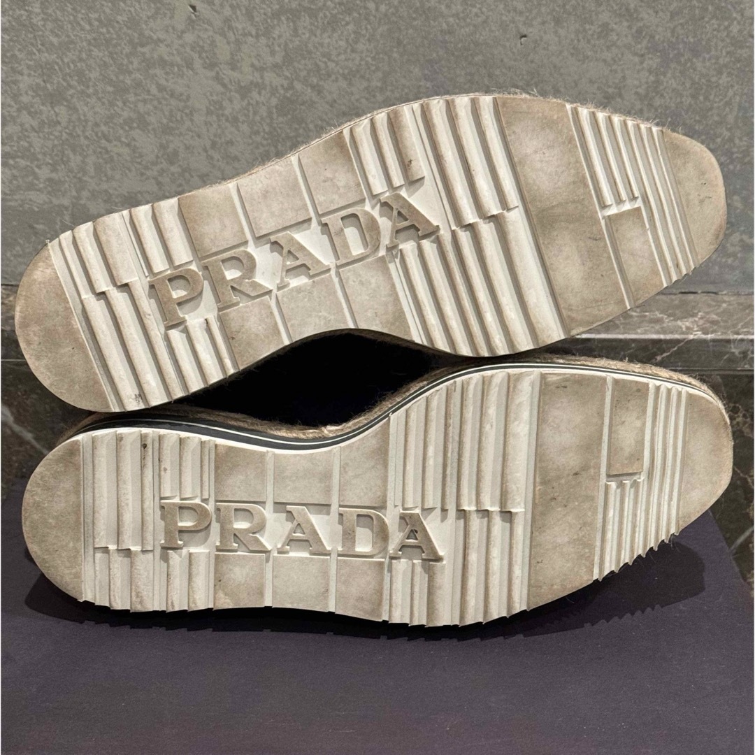 PRADA - PRADA プラダ エスパドリーユ ウイングチップ レース PRADA - PRADA プラダ エスパドリーユ ウイングチップ レース