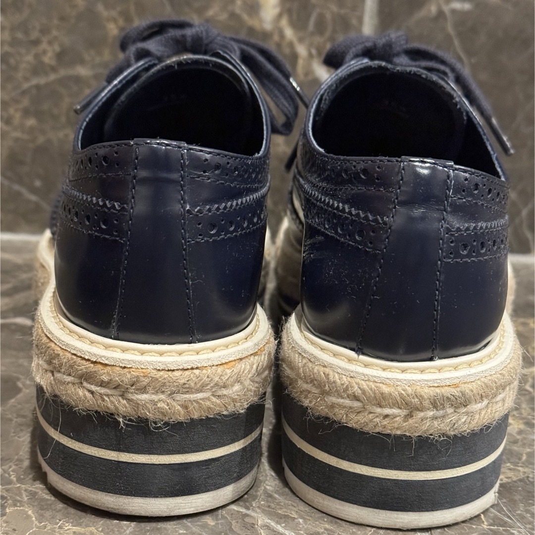 PRADA - PRADA プラダ エスパドリーユ ウイングチップ レース PRADA - PRADA プラダ エスパドリーユ ウイングチップ レース