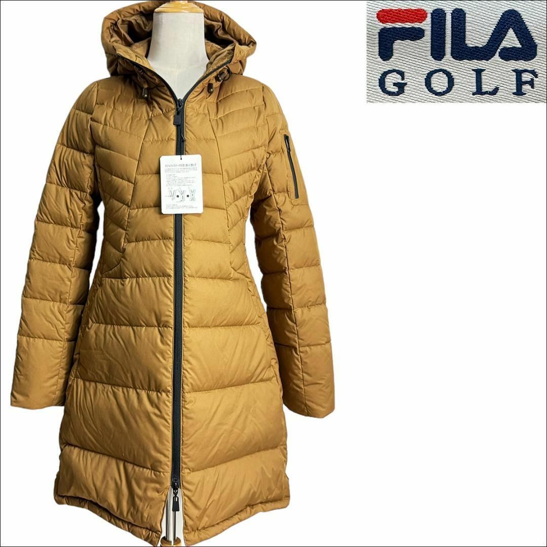 FILA(フィラ)のJ6136 新品 フィラゴルフ 撥水加工 ダウンコート ブラウン S スポーツ/アウトドアのゴルフ(ウエア)の商品写真