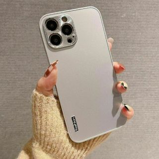 HS97★★iPhone12proケース　アルミ シルバー 男女問わず 送料込(iPhoneケース)