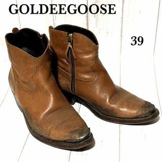 GOLDEN GOOSE ダメージ加工ウエスタンブーツ 39/ゴールデングース