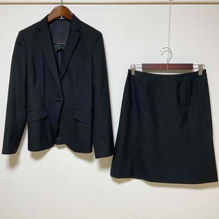 アオキ(AOKI)の【極美品】LES MUES スカートスーツ M 就活　リクルート　セレモニー　黒(スーツ)