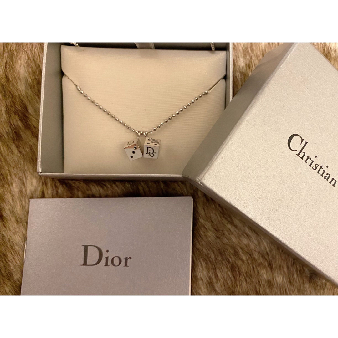 ネックレスChristian Dior 正規品保証 レアサイコロネックレス シルバー