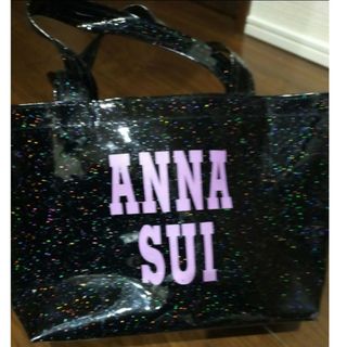 アナスイ(ANNA SUI)のANNA SUI　ランチバッグ　黒　紫(ハンドバッグ)