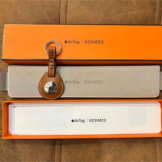 エルメス(Hermes)の【早い者勝ち!】AirTag Hermsキーリング  フォーヴ　ブラウン　新品(キーホルダー)