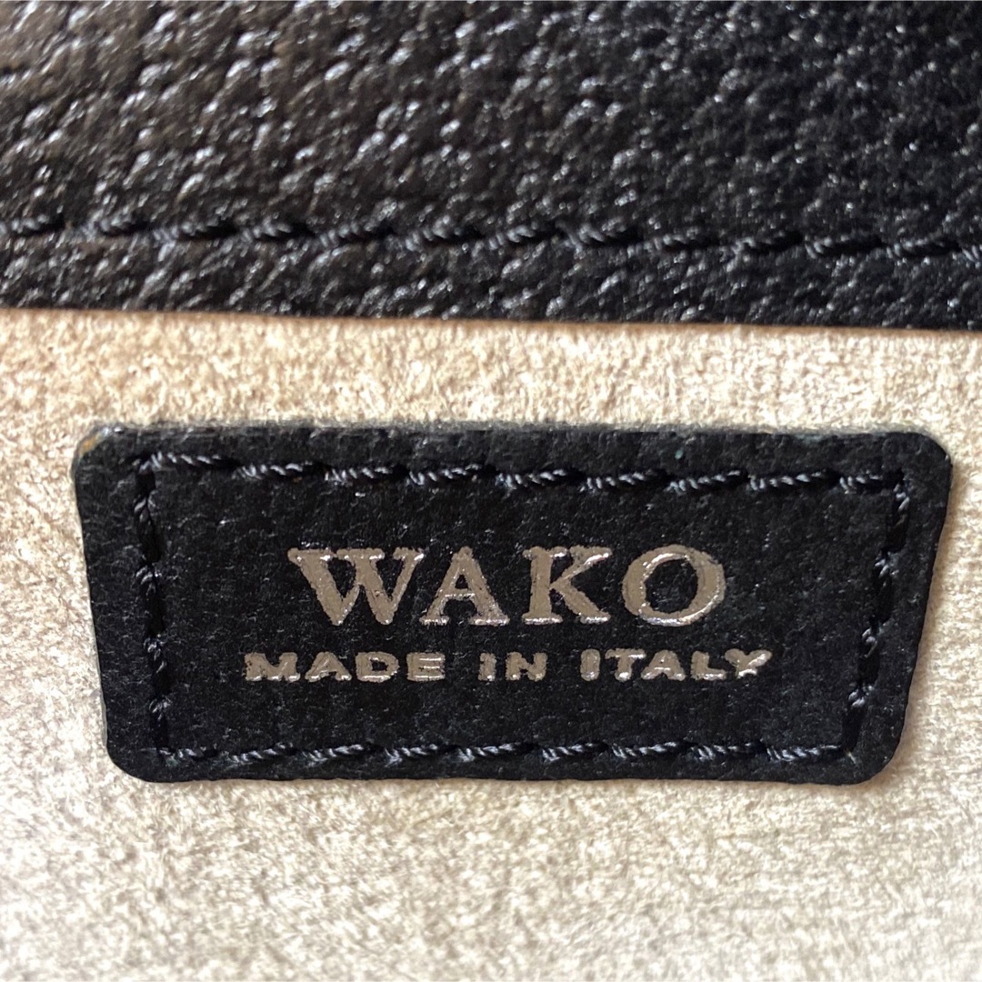 【良品】WAKO ワコウ 銀座和光 ブラック レザー A4収納 ブリーフバッグ