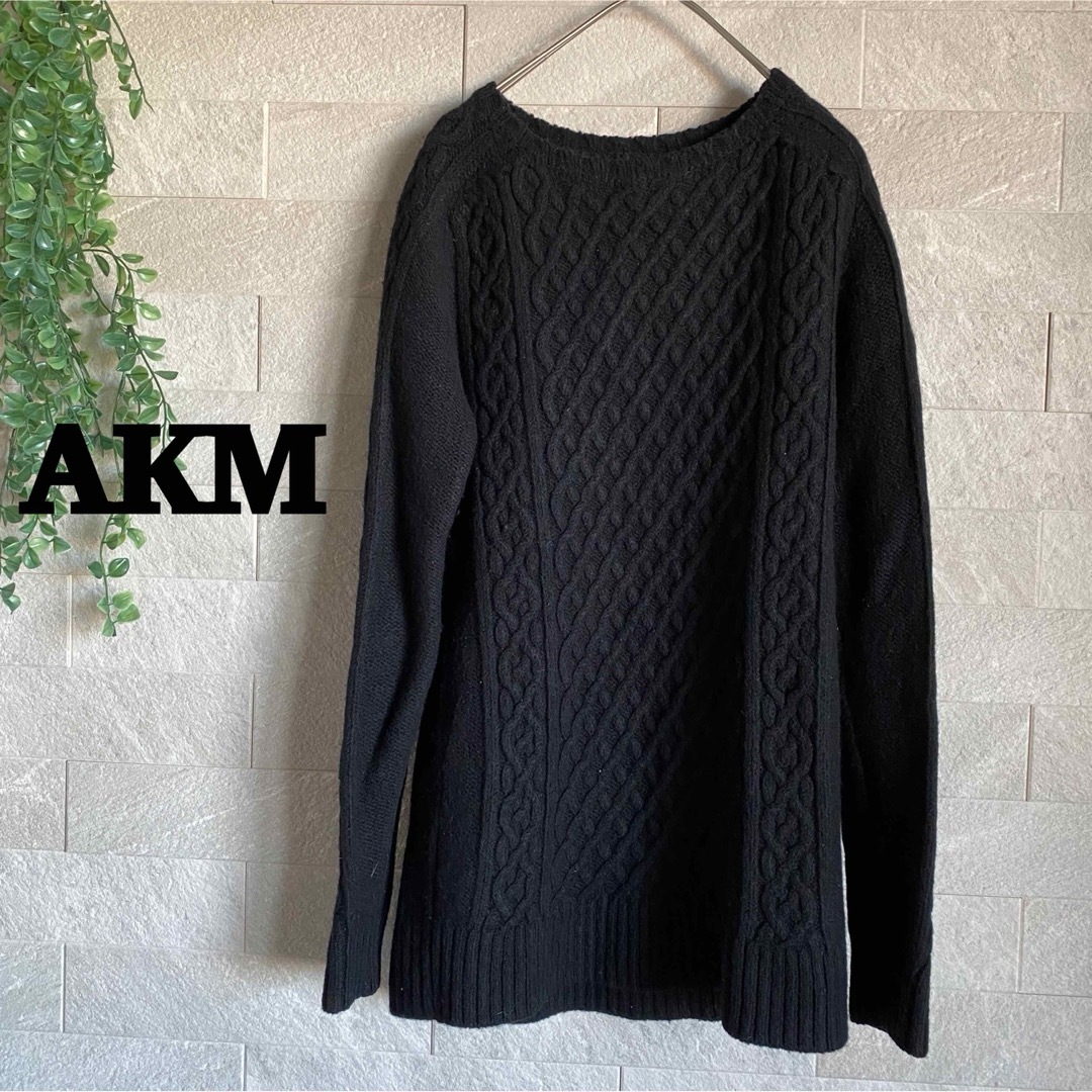 AKM セーター　ニット　デザインニット　毛70% | フリマアプリ ラクマ