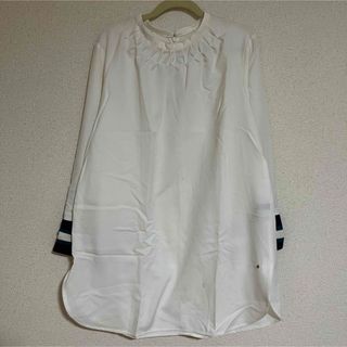 868.calma/タックネック チュニックブラウス/11号/未使用(チュニック)