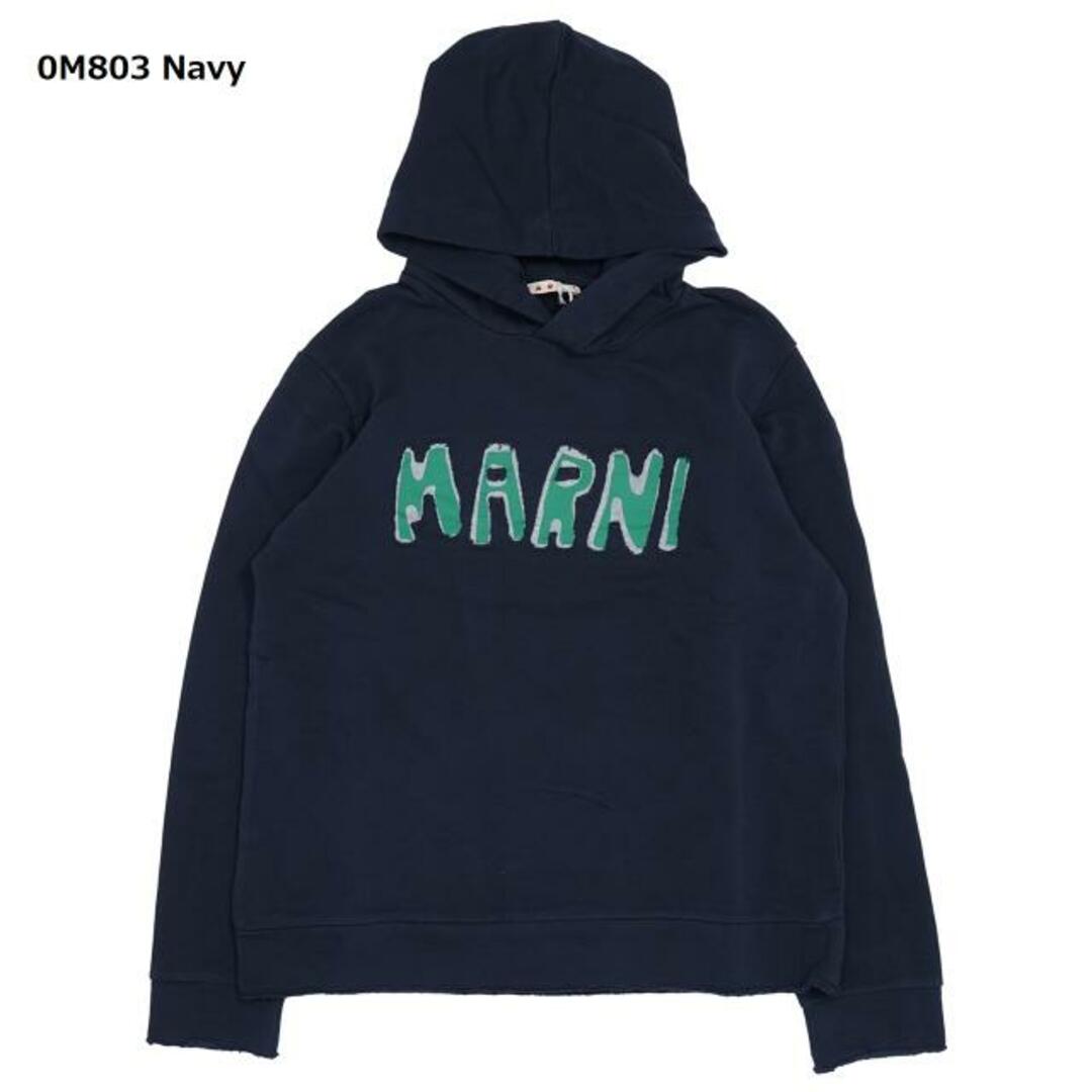 MARNI KIDS マルニ キッズ パーカー M00820 M00ND レディース ガールズ フーディー プルオーバー コットン スウェット ロゴ 0M803 NavyTシャツ/カットソー