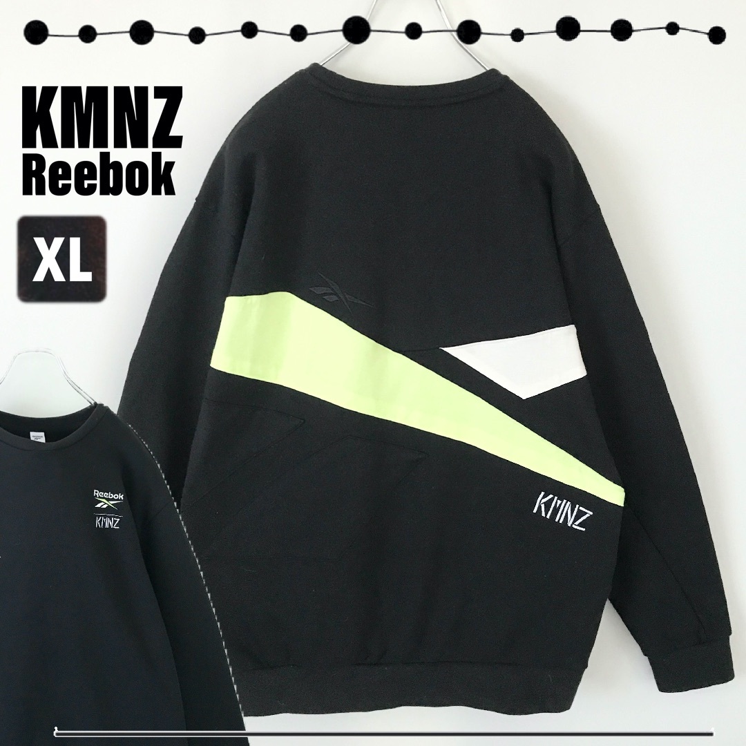 Reebok(リーボック)のKMNZ ケモノズリーボック★コラボスウェット★ビッグベクター＆ロゴ刺繍★XL メンズのトップス(スウェット)の商品写真